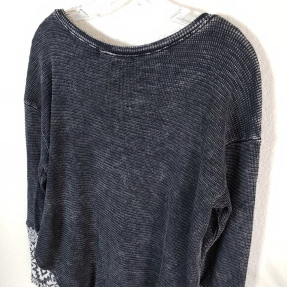 American Able Boho Chic Long Sleeve Knit Ethnic Cuff Thermal Top size M Western - Picture 11 of 14
